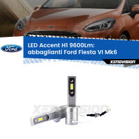 Abbaglianti LED H1 9600Lm per Ford Fiesta VI Mk6 senza luci diurne