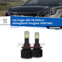 Abbaglianti LED HB3 29,000Lm per Peugeot 3008 Mk2 2016in poi