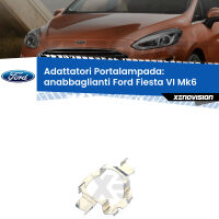 Adattatori portalampada Led per Anabbaglianti Fiesta VI 2008 - 2012