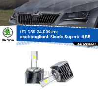 Anabbaglianti LED D3S per Skoda Superb III B8 2015 in poi 24,000Lumen Canbus