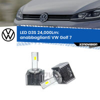 Anabbaglianti LED D3S per VW Golf 7 2012 - 2019 24,000Lumen Canbus