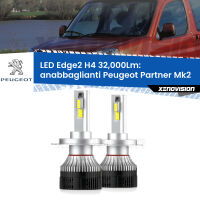 Anabbaglianti LED H4 32,000Lm per Peugeot Partner Mk2 2008 - 2016