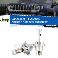 Anabbaglianti LED H4 9600Lm per Jeep Renegade  2014 in poi