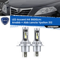 Anabbaglianti LED H4 9600Lm per Lancia Ypsilon II 312 2011 in poi