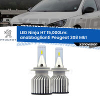 Anabbaglianti LED H7 15,000Lm per Peugeot 308 Mk1 2007 - 2012