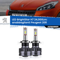 Anabbaglianti LED H7 24,000Lm per Peugeot 208 restyling