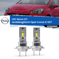 Anabbaglianti LED Opel Corsa D S07 senza luci svolta: H7 Nava