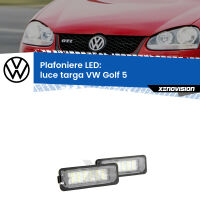 Kit Plafoniere LED Luce Targa per VW Golf 5 2003 - 2009