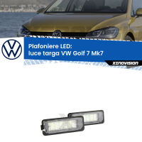 Kit Plafoniere LED Luce Targa per VW Golf 7 Mk7 2012 - 2019