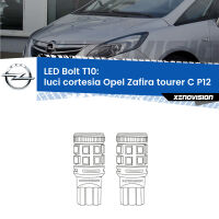 Luci Cortesia LED Opel Zafira tourer C P12 anteriori: T10 Bolt