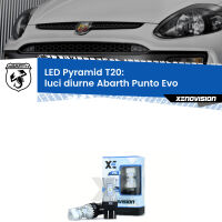 Luci diurne LED Abarth Punto Evo  2010 - 2014: T20 Pyramid