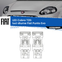 Luci diurne LED Fiat Punto Evo 2009 - 2015: T20 Cobra