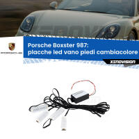 Placche LED vano piedi cambiacolore bluetooth per Porsche Boxster 987 2004 - 2012