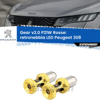 Retronebbia LED Peugeot 308 Mk3: Gear v2.0 P21W Rosse (Coppia)