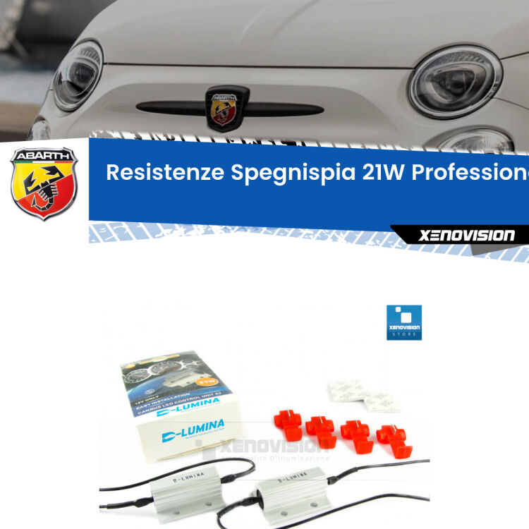 0 Abarth 500 595 695: Resistenze Spegnispia 21W Professionali per Freccia posteriore (Coppia) <p>Set Resistenze Spegnispia Alte Perfomarnce da 21WATT. Qualità estrema.</p>