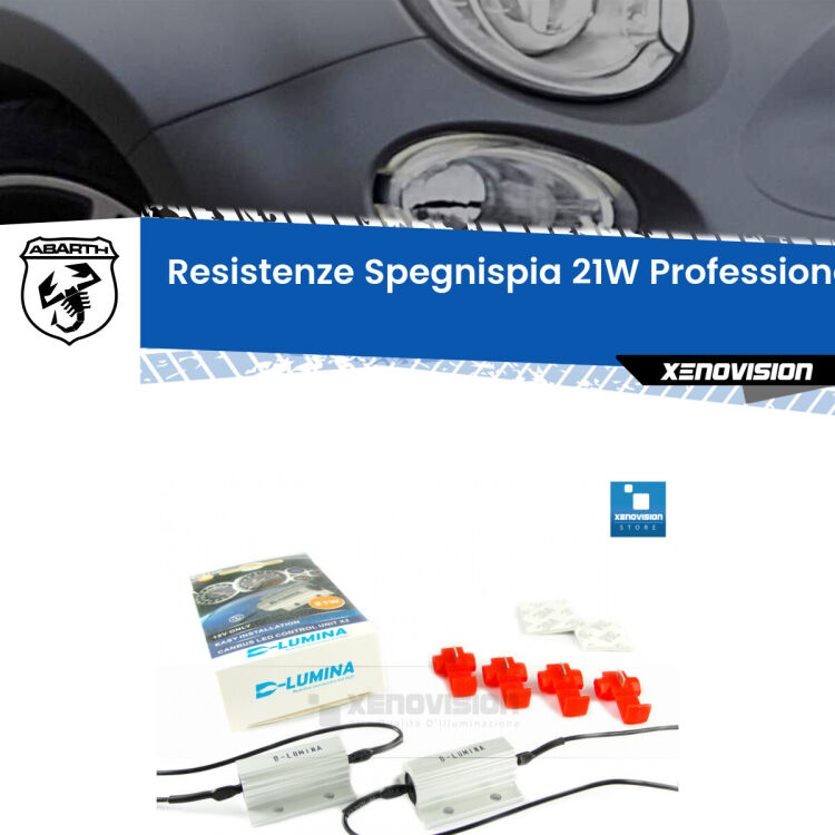0 Abarth 500 595 695: Spegnispia 21W Plug&Play senza tagliare cavi per Luci diurne (Coppia) Coppia resistenze spegnispia per Luci diurne 500 595 695 restyling. Professionali, con dissipatore in metallo. Da collegare in parallelo.