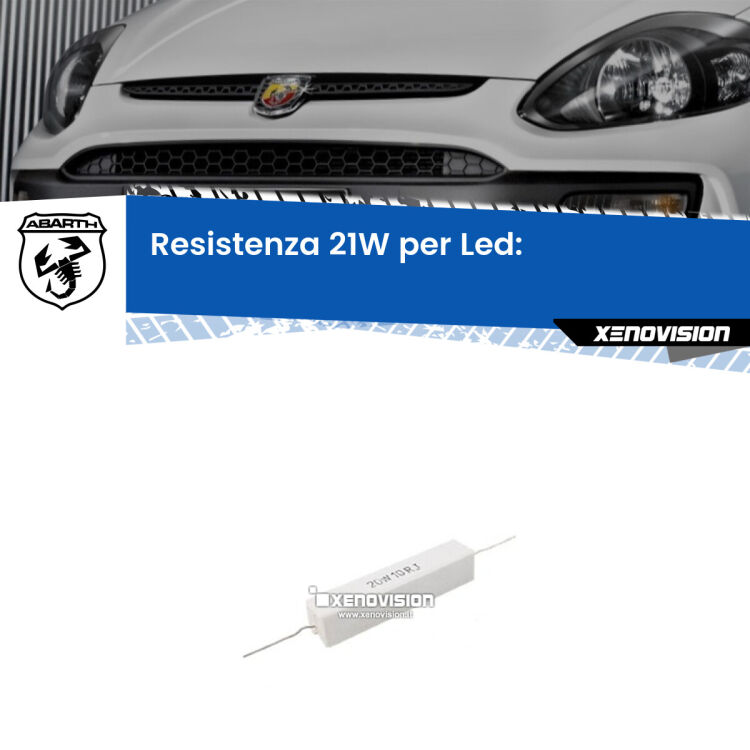 0 Abarth Punto Evo: Resistenza Spegnispia 21W Economica per Luci diurne (1 Pz) <p>Resistenza ceramica da 20W perfetta per spegnere la spia su Luci diurne Punto Evo quando monti alcune lampadine led. Simulando l'assorbimento di una lampada a incandescenza 21Watt, spegne la spia. Occorre una resistenza per ciascuna lampadina led, da collegare in parallelo.</p>
<p> </p>