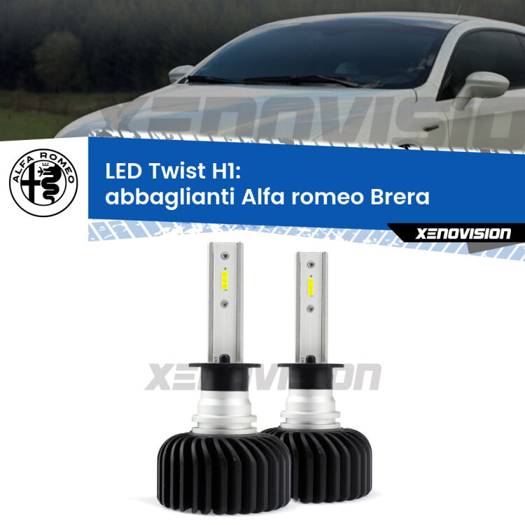<strong>Kit abbaglianti LED</strong> H1 per <strong>Alfa romeo Brera</strong>  con fari Bi-Xenon. Compatte, impermeabili, senza ventola: praticamente indistruttibili. Top Quality.