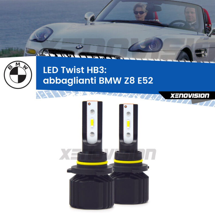 Abbaglianti LED BMW Z8 E52 2000 -2003: HB3 11,000Lm <strong>Kit abbaglianti LED</strong> HB3 per <strong>BMW Z8</strong> E52 2000 -2003. Compatte, impermeabili, senza ventola: praticamente indistruttibili. Top Quality.