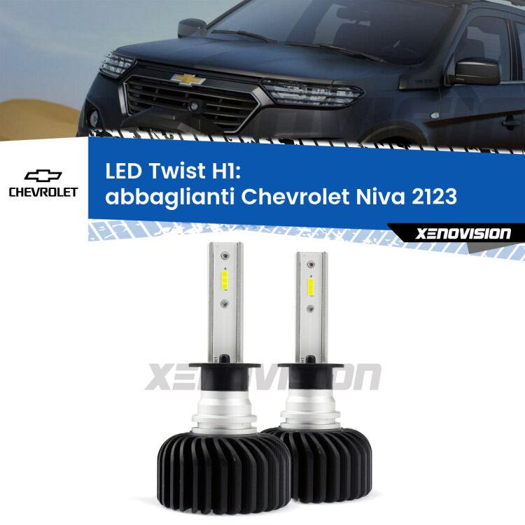 Abbaglianti LED Chevrolet Niva 2123 2002 -2009: H1 11,000Lm <strong>Kit abbaglianti LED</strong> H1 per <strong>Chevrolet Niva</strong> 2123 2002 -2009. Compatte, impermeabili, senza ventola: praticamente indistruttibili. Top Quality.