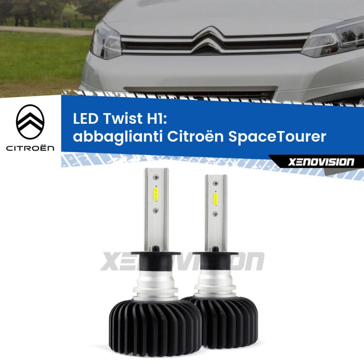 Abbaglianti LED Citroën SpaceTourer 2016 in poi: H1 11,000Lm <strong>Kit abbaglianti LED</strong> H1 per <strong>Citroën SpaceTourer</strong> 2016 in poi. Compatte, impermeabili, senza ventola: praticamente indistruttibili. Top Quality.