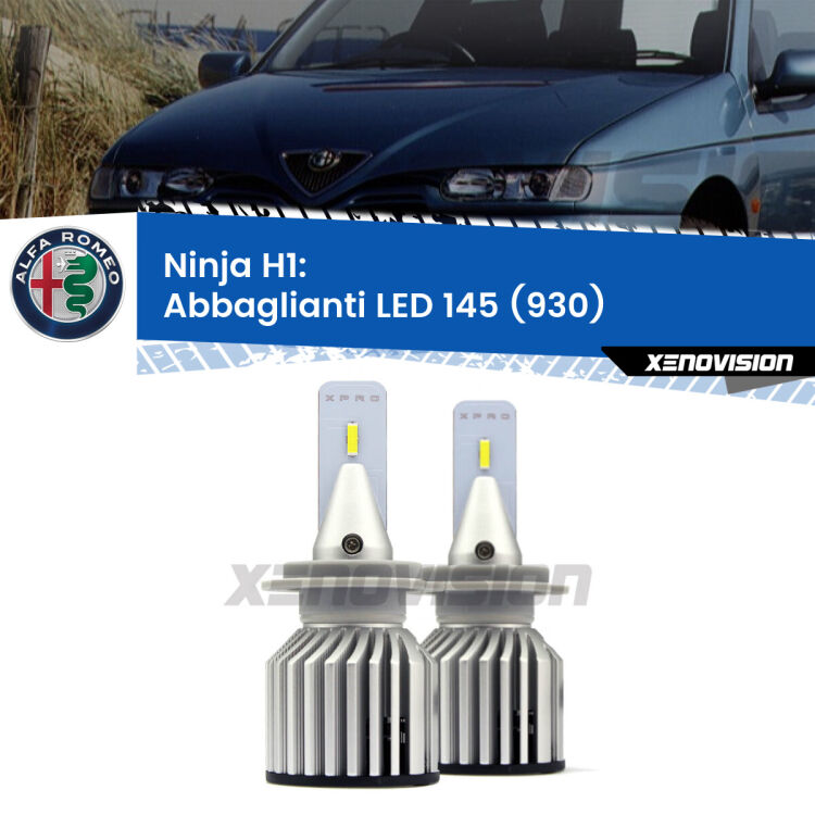 0 Abbaglianti LED H1 15,000Lumen per Alfa romeo 145 (930) 1994 -2001 <strong>Kit LED H1 per abbaglianti Alfa romeo 145. </strong>Qualità Massima Garantita.