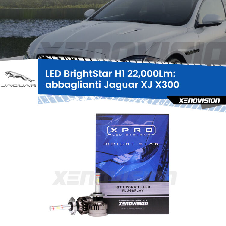 <strong>Kit LED abbaglianti per Jaguar XJ</strong> X300 1994-1997. </strong>Due lampade Canbus H1 Brightstar da 22,000 Lumen. Qualità Massima.