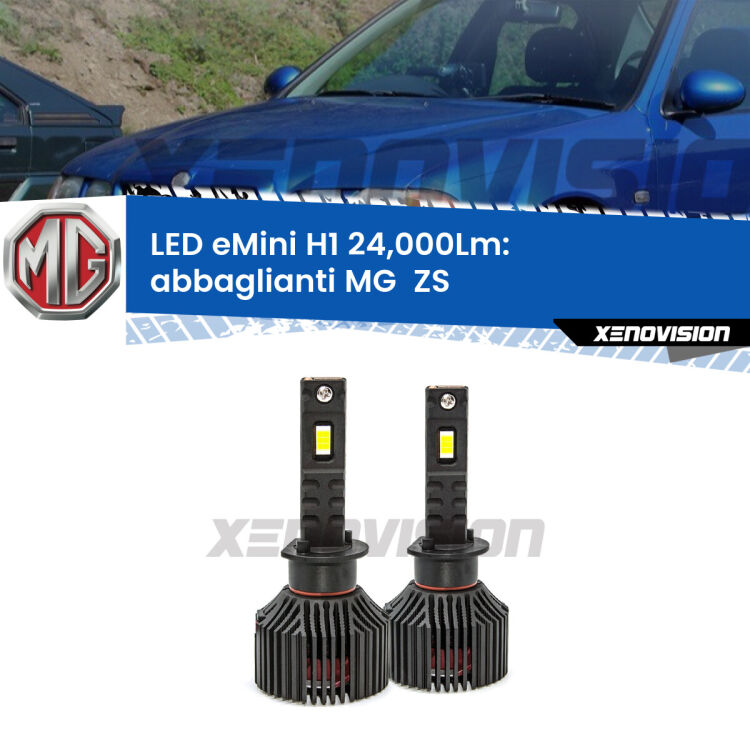 <strong>Kit abbaglianti LED specifico per MG  ZS</strong>  2001-2005. Lampade <strong>H1</strong> Canbus e compatte 24.000Lumen Eagle Mini Xenovision.