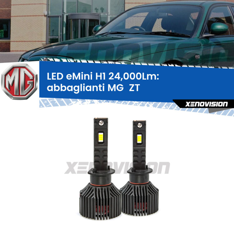 <strong>Kit abbaglianti LED specifico per MG  ZT</strong>  2001-2005. Lampade <strong>H1</strong> Canbus e compatte 24.000Lumen Eagle Mini Xenovision.