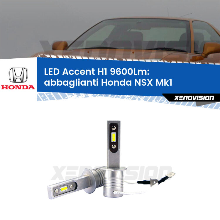 Abbaglianti LED H1 9600Lm per Honda NSX Mk1 1990 -2005 <strong>Kit LED Abbaglianti per Honda NSX</strong> Mk1 1990 -2005.</strong> Coppia lampade <strong>H1</strong> senza ventola e ultracompatte per installazioni in fari senza spazi.