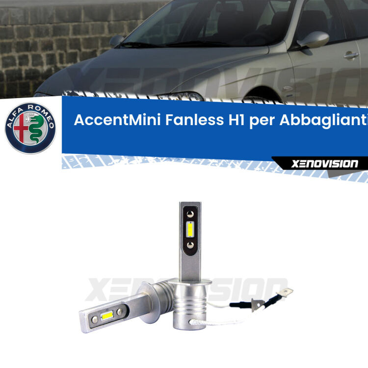 0 Abbaglianti LED H1 9600Lumen per Alfa romeo 156 (932) 1997 -2005 Lampade H1 <strong>abbaglianti LED Alfa romeo 156.</strong> Coppia lampade senza ventola e ultracompatte per installazioni in fari senza spazi. Non richiede cavi Easyplug.