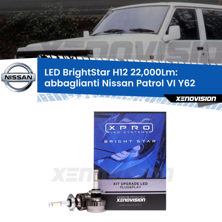 <strong>Kit LED abbaglianti per Nissan Patrol VI</strong> Y62 2010in poi. </strong>Coppia lampade Canbus H11 Brightstar da 22,000 Lumen. Qualità Massima.