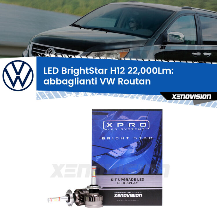 <strong>Kit LED abbaglianti per VW Routan</strong>  2008-2013. </strong>Coppia lampade Canbus H11 Brightstar da 22,000 Lumen. Qualità Massima.