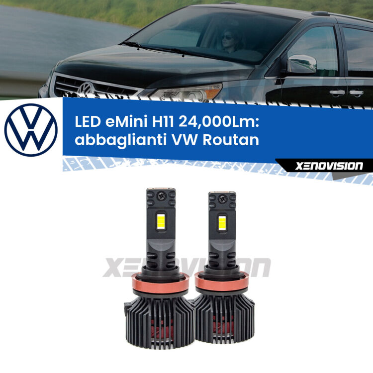 <strong>Kit abbaglianti LED specifico per VW Routan</strong>  2008-2013. Lampade <strong>H11</strong> Canbus compatte da 24.000Lumen Eagle Mini Xenovision.