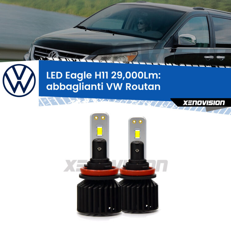 <strong>Kit abbaglianti LED specifico per VW Routan</strong>  2008-2013. Lampade <strong>H11</strong> Canbus da 29.000Lumen di luminosità modello Eagle Xenovision.
