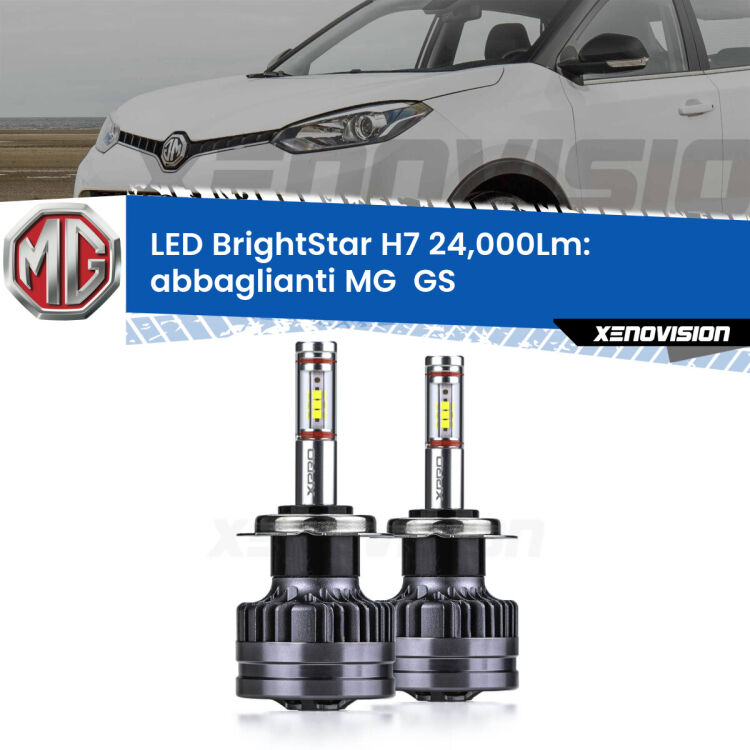 0 Abbaglianti LED H7 24,000Lm per MG  GS  2016 -2019 <strong>Kit LED abbaglianti per MG  GS</strong>  2016 -2019. </strong>Include due lampade Canbus H7 Brightstar da 24,000 Lumen. Qualità Massima.