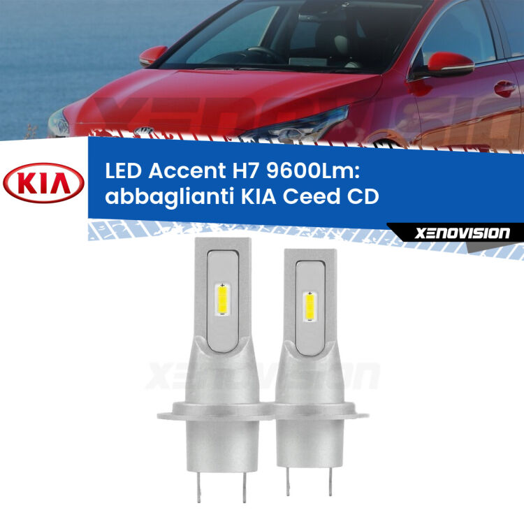 <strong>Kit LED Abbaglianti per KIA Ceed</strong> CD 2018in poi.</strong> Coppia lampade <strong>H7</strong> senza ventola e ultracompatte per installazioni in fari senza spazi.