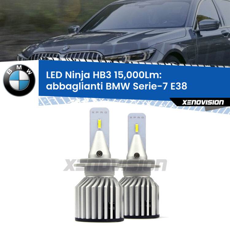 <strong>Kit abbaglianti LED specifico per BMW Serie-7</strong> E38 1998-2001. Lampade <strong>HB3</strong> Canbus da 15.000Lumen di luminosità modello Eagle Xenovision.