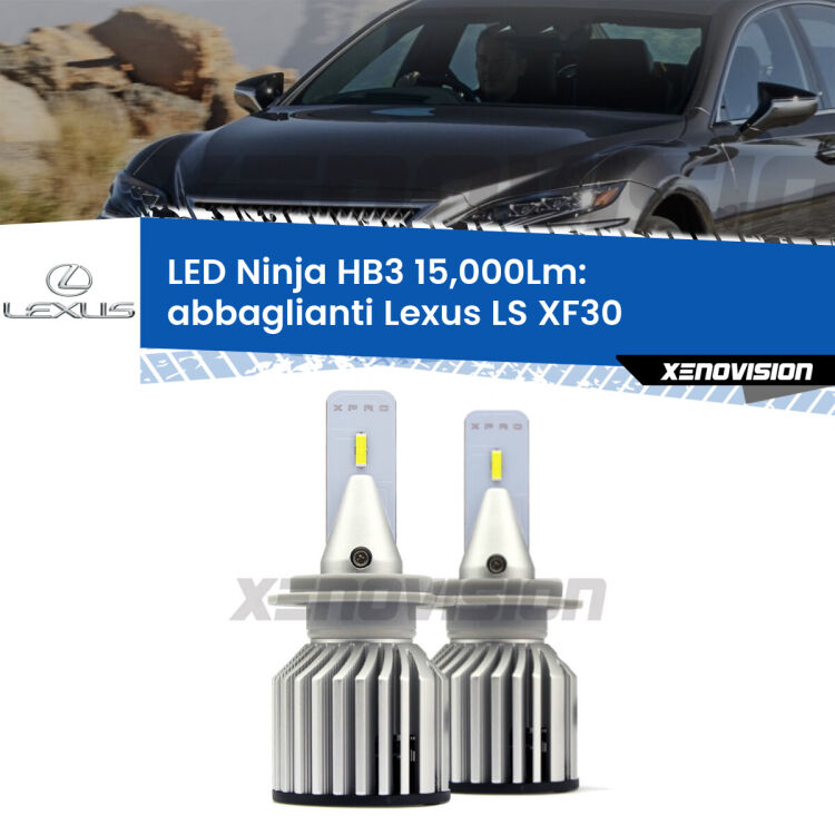 <strong>Kit abbaglianti LED specifico per Lexus LS</strong> XF30 2000-2006. Lampade <strong>HB3</strong> Canbus da 15.000Lumen di luminosità modello Eagle Xenovision.