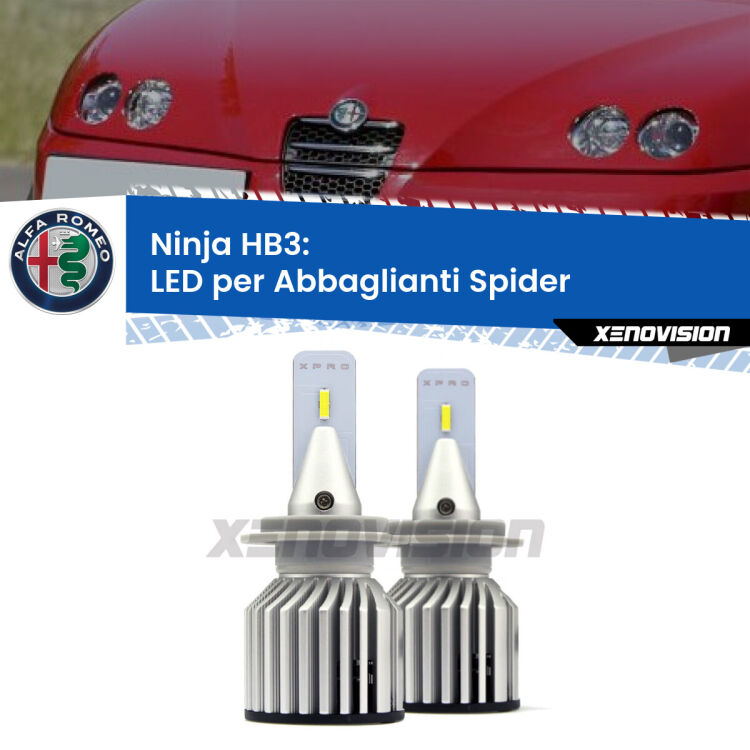 0 Abbaglianti LED HB3 15.000Lumen per Alfa romeo Spider (916) 1995 -2005 <strong>Kit LED </strong><strong>HB3</strong><strong> per abbaglianti Alfa romeo Spider. </strong>Qualità Massima Garantita.