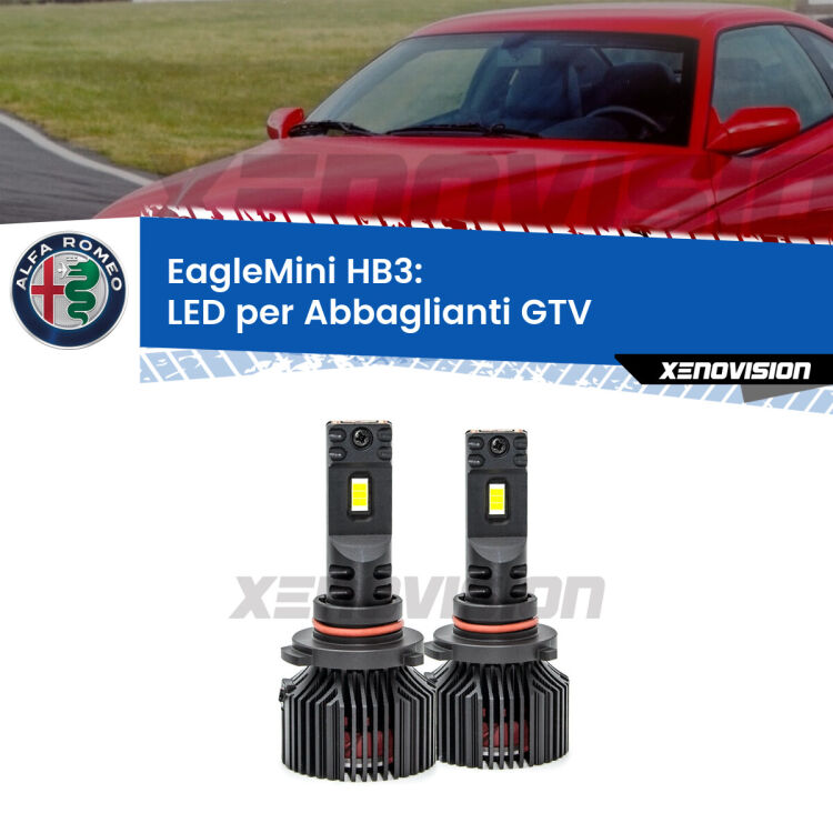0 Abbaglianti LED HB3 24,000Lumen per Alfa romeo GTV (916) 1995 -2005 <strong>Kit Abbaglianti Alfa romeo GTV </strong><strong>(916)</strong>: incredibilmente luminosi, super compatti. Kit LED HB3 con stesso DNA Eagle - la più alta qualità per kit LED, ora più compatti.<strong> </strong>