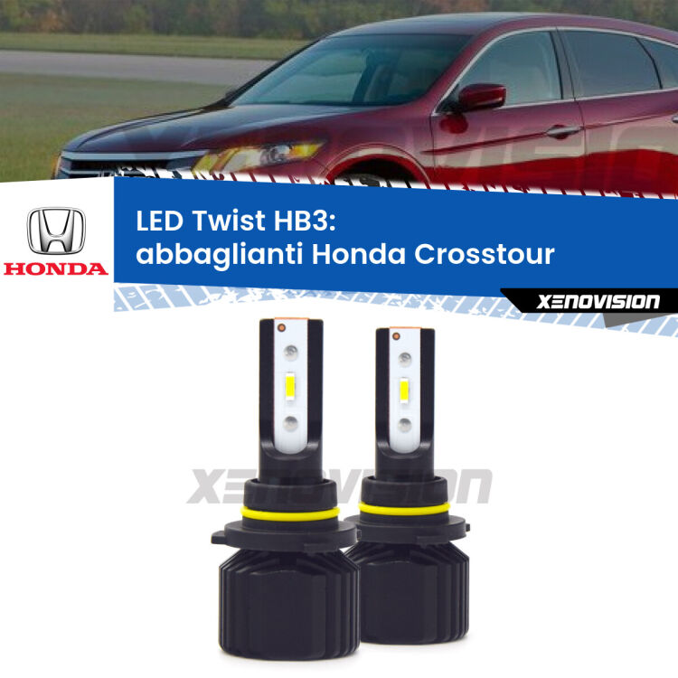 Abbaglianti LED Honda Crosstour 2010 -2015: HB3 11,000Lm <strong>Kit abbaglianti LED</strong> HB3 per <strong>Honda Crosstour</strong> 2010 -2015. Compatte, impermeabili, senza ventola: praticamente indistruttibili. Top Quality.