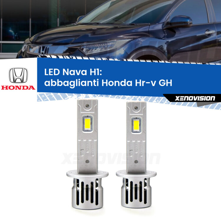 0 Abbaglianti LED Honda Hr-v GH 1998 -2012: H1 Nava <strong>Abbaglianti LED no-spie per Honda Hr-v</strong> GH 1998 -2012. Coppia lampade <strong> H1</strong> modello Nava canbus, raffreddate a ventola.