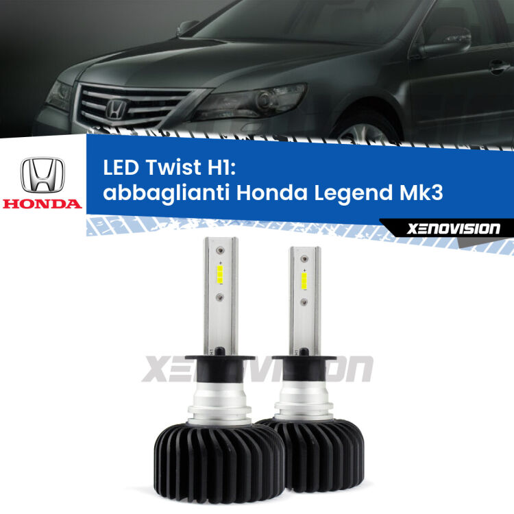 <strong>Kit abbaglianti LED</strong> H1 per <strong>Honda Legend</strong> Mk3 con fari Xenon. Compatte, impermeabili, senza ventola: praticamente indistruttibili. Top Quality.