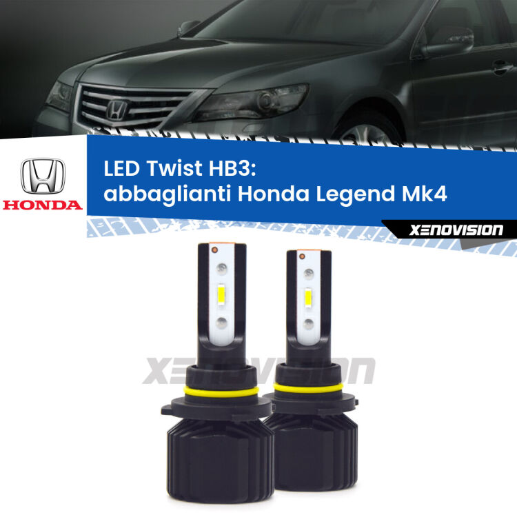 Abbaglianti LED Honda Legend Mk4 2006 -2013: HB3 11,000Lm <strong>Kit abbaglianti LED</strong> HB3 per <strong>Honda Legend</strong> Mk4 2006 -2013. Compatte, impermeabili, senza ventola: praticamente indistruttibili. Top Quality.