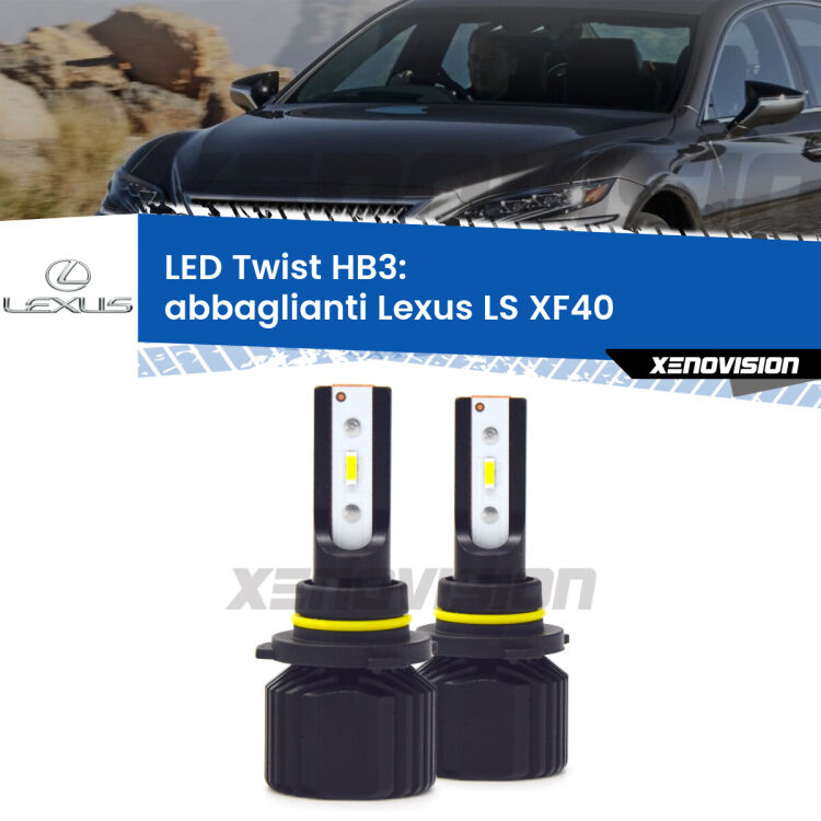 <strong>Kit abbaglianti LED</strong> HB3 per <strong>Lexus LS</strong> XF40 fino al 2009/08, con fari Bi-Xenon. Compatte, impermeabili, senza ventola: praticamente indistruttibili. Top Quality.