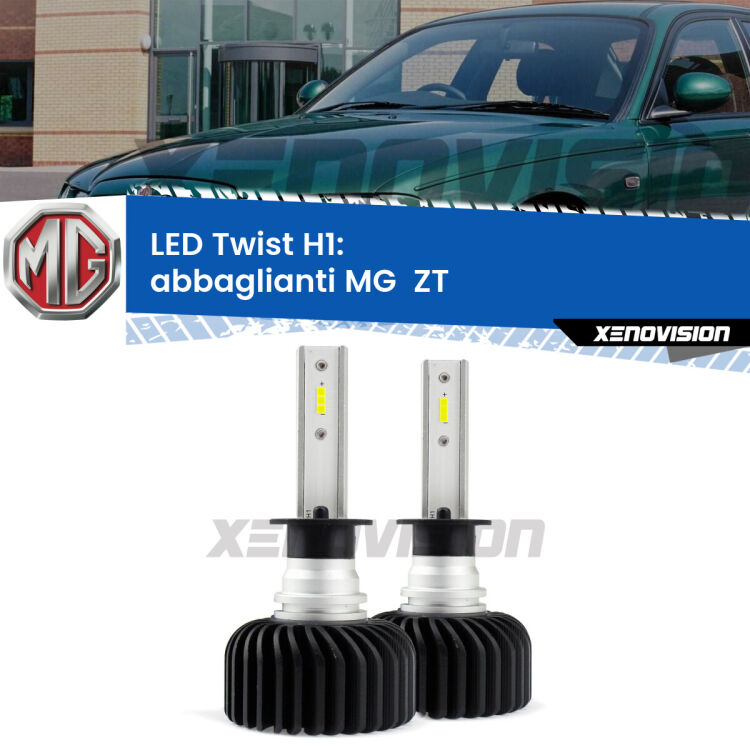 Abbaglianti LED MG  ZT  2001 -2005: H1 11,000Lm <strong>Kit abbaglianti LED</strong> H1 per <strong>MG  ZT</strong>  2001 -2005. Compatte, impermeabili, senza ventola: praticamente indistruttibili. Top Quality.
