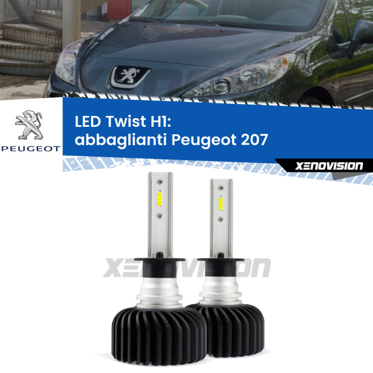 Abbaglianti LED Peugeot 207 2006 -2015: H1 11,000Lm <strong>Kit abbaglianti LED</strong> H1 per <strong>Peugeot 207</strong> 2006 -2015. Compatte, impermeabili, senza ventola: praticamente indistruttibili. Top Quality.