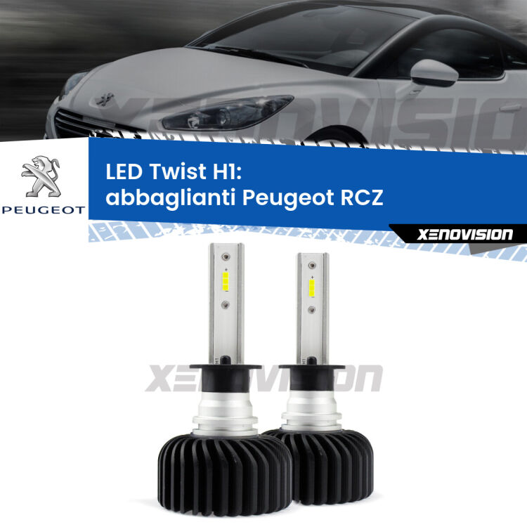 Abbaglianti LED Peugeot RCZ 2010 -2015: H1 11,000Lm <strong>Kit abbaglianti LED</strong> H1 per <strong>Peugeot RCZ</strong> 2010 -2015. Compatte, impermeabili, senza ventola: praticamente indistruttibili. Top Quality.