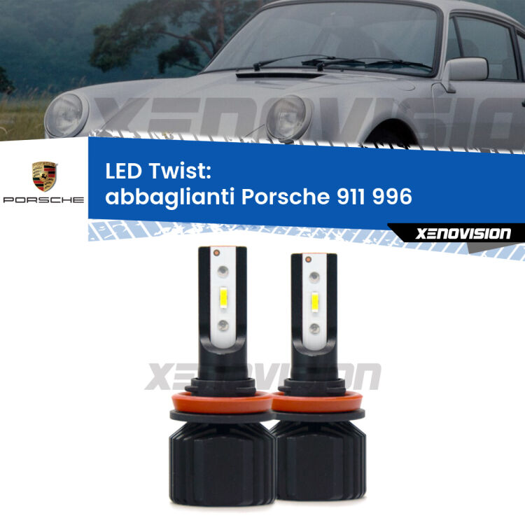 Abbaglianti LED Porsche 911 996 2002 -2005: Twist 11,000Lm <strong>Kit abbaglianti LED</strong> per <strong>Porsche 911</strong> 996 2002 -2005. Compatte, impermeabili, senza ventola: praticamente indistruttibili. Top Quality.